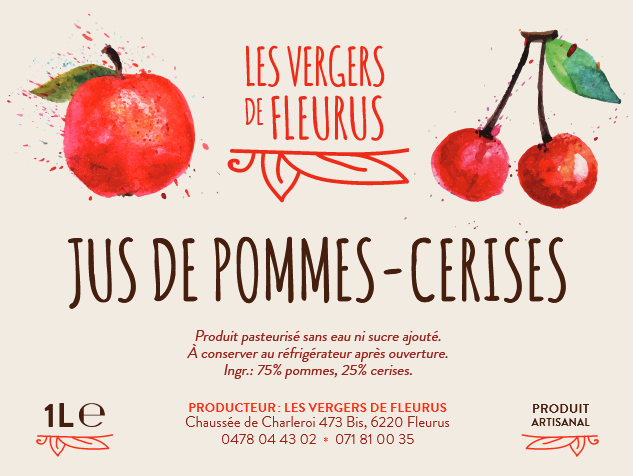 Jus Pommes-cerises Fleurus 3l - Poche